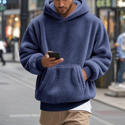 Großer Fleece-Hoodie Herren Übergroß Kängurutasche