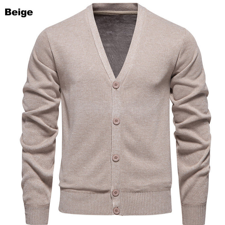 Herren Strickjacke Kuschelig V-Ausschnitt Knopfleiste