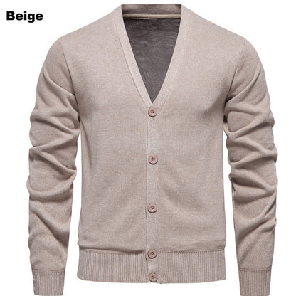 Herren Strickjacke Kuschelig V-Ausschnitt Knopfleiste
