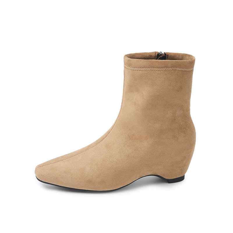 Damen Stiefel Ankle-Boot mit Blockabsatz Modern Elegant