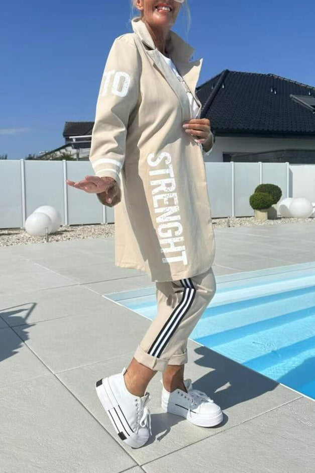 Stylischer Trenchcoat Zweiteiler Satz Damen - BerlinGlamour