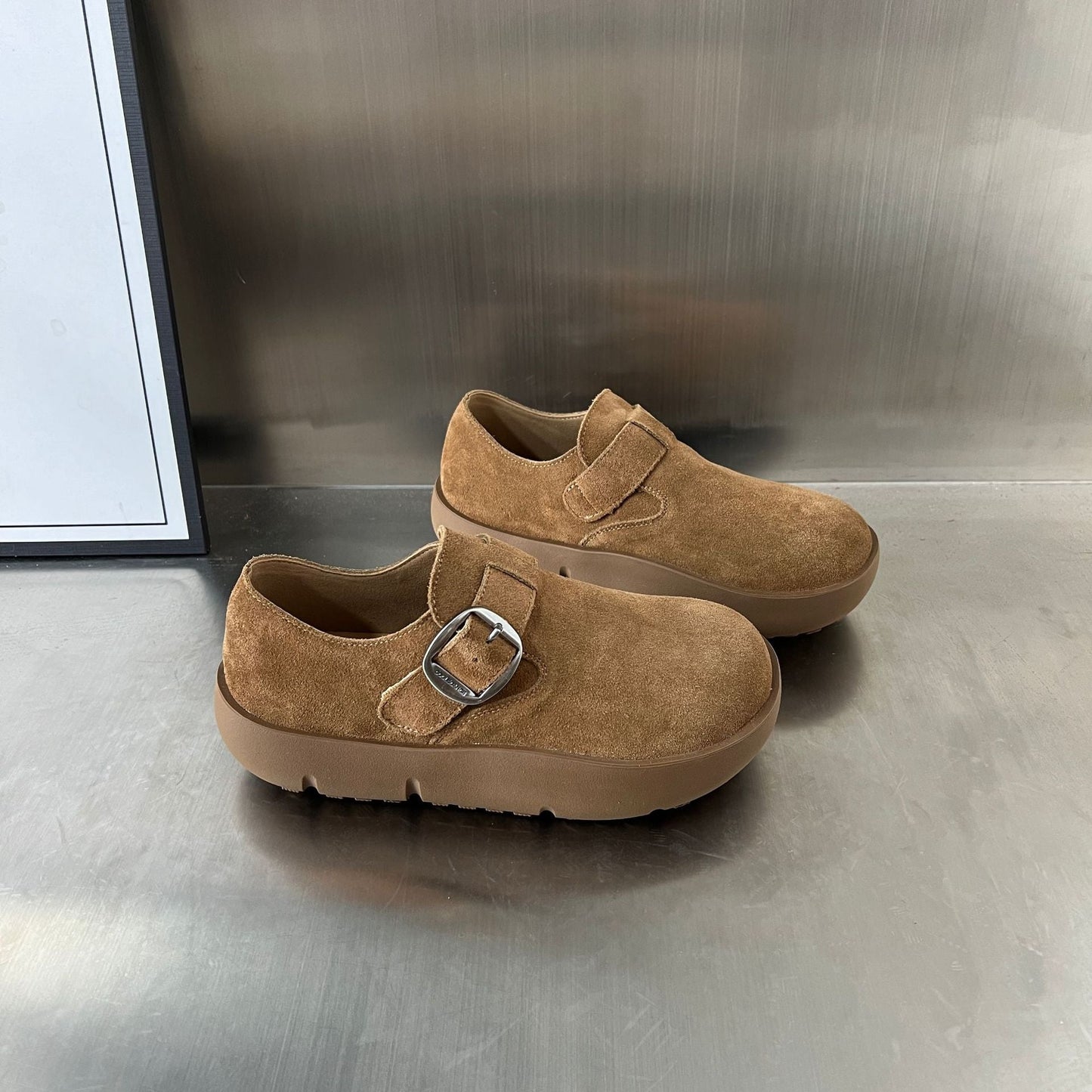 Damen Clogs Bequem Wildleder Ergonomisch Modern