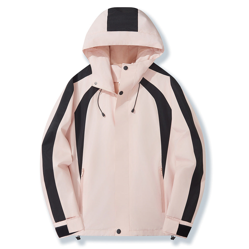 Herren Funktionsjacke Wetterfest Atmosphärenaktiv mit verstellbarem Kragen