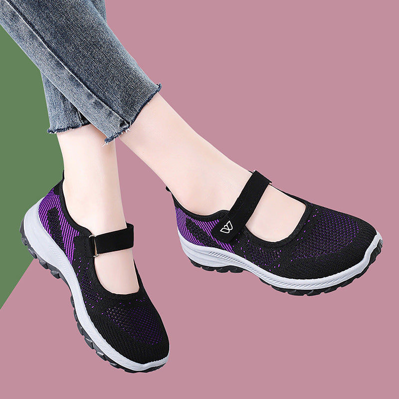 Damen Sportschuhe Atmungsaktiv Komfortabel Klettverschluss