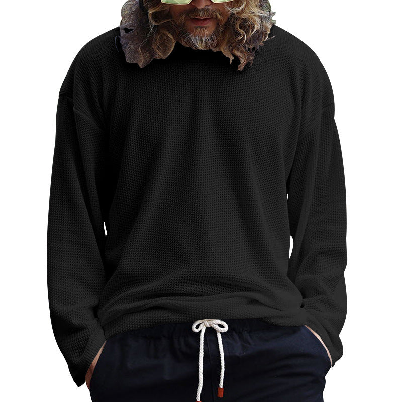 Herren Langarmshirt Lässig Mit Schlitzen Trendy