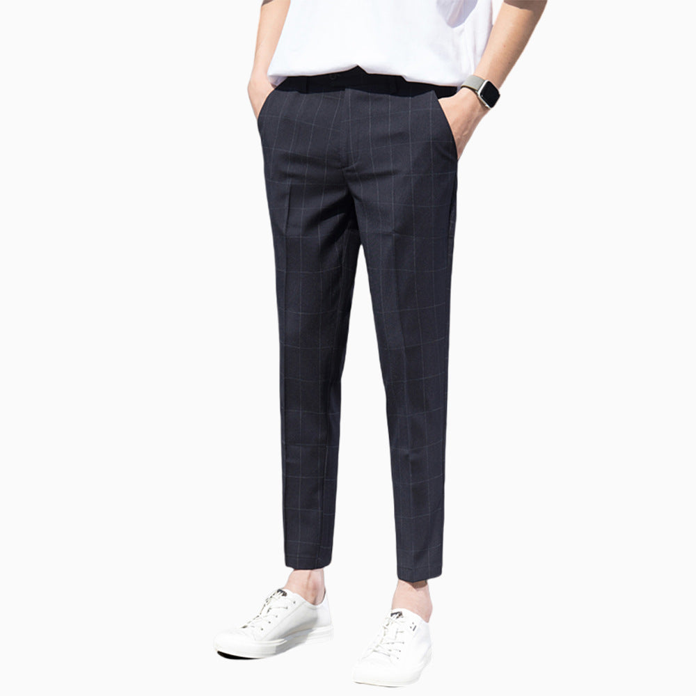 Herren Anzughose Kariert Business Chic