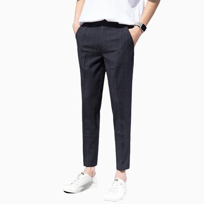 Herren Anzughose Kariert Business Chic
