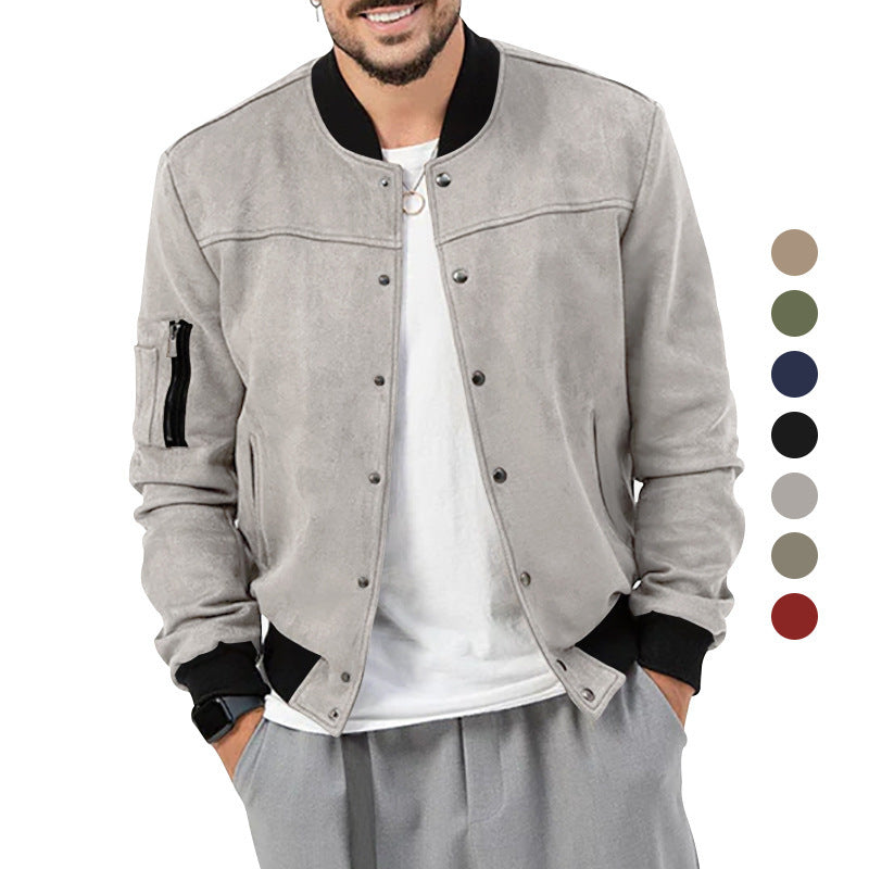 Herren Bomberjacke Modern mit Reißverschlusstaschen Elastisch