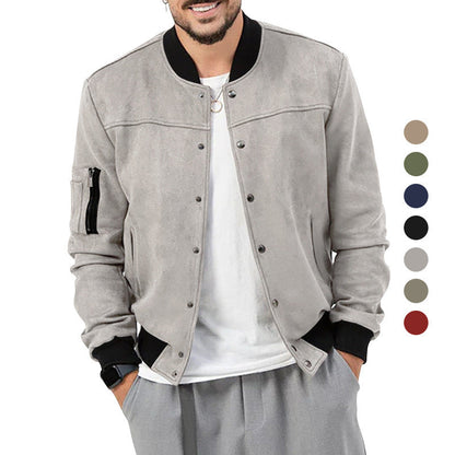 Herren Bomberjacke Modern mit Reißverschlusstaschen Elastisch