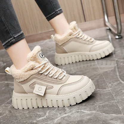 Damen Sneaker High-Top Weich Gefüttert Rutschfest