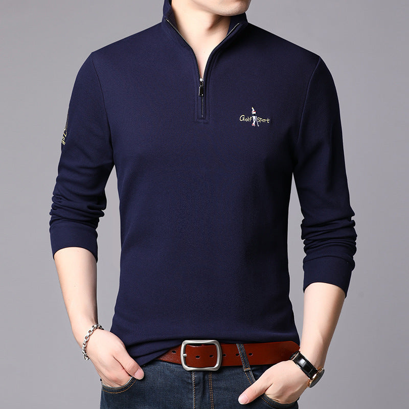 Herren Pullover Stehkragen Modern Reißverschluss Fein