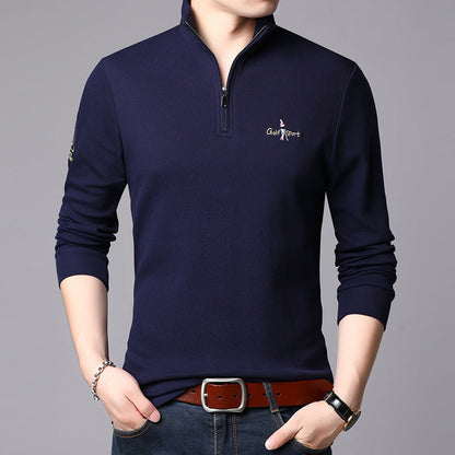 Herren Pullover Stehkragen Modern Reißverschluss Fein