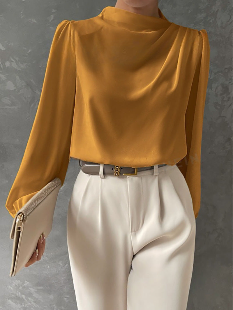 Damenbluse Elegante Langarm Lässig Modern