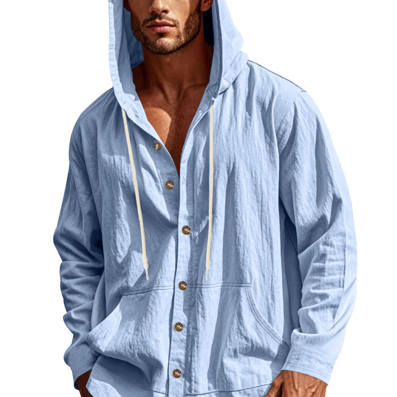 Herren Sommerjacke Lässig Kapuze Sportlich