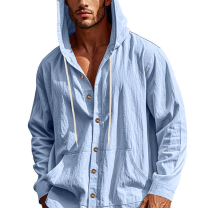 Herren Sommerjacke Lässig Kapuze Sportlich