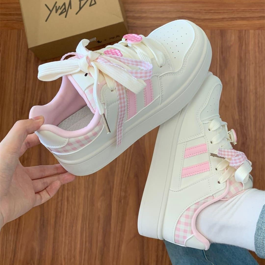 Damen Sneaker kariert atmungsaktiv Komfort Schuhe - BerlinGlamour