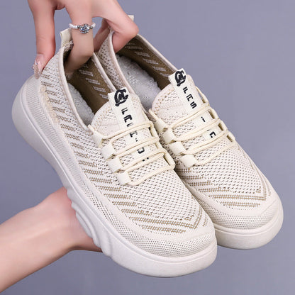 Damen Sneaker Leicht Bequem Freizeitschuhe Elastisch