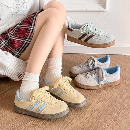 Damen Sneaker Velours Weich Bequem Schwarz