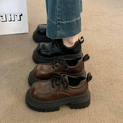 Damen Schnürschuhe Chunky Modisch Robust