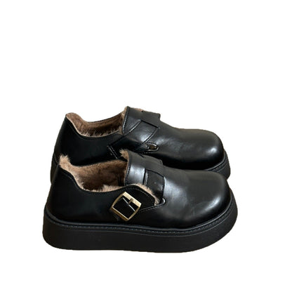 Damen Mokassins Bequem Schnallenverschluss Komfort Schuhe