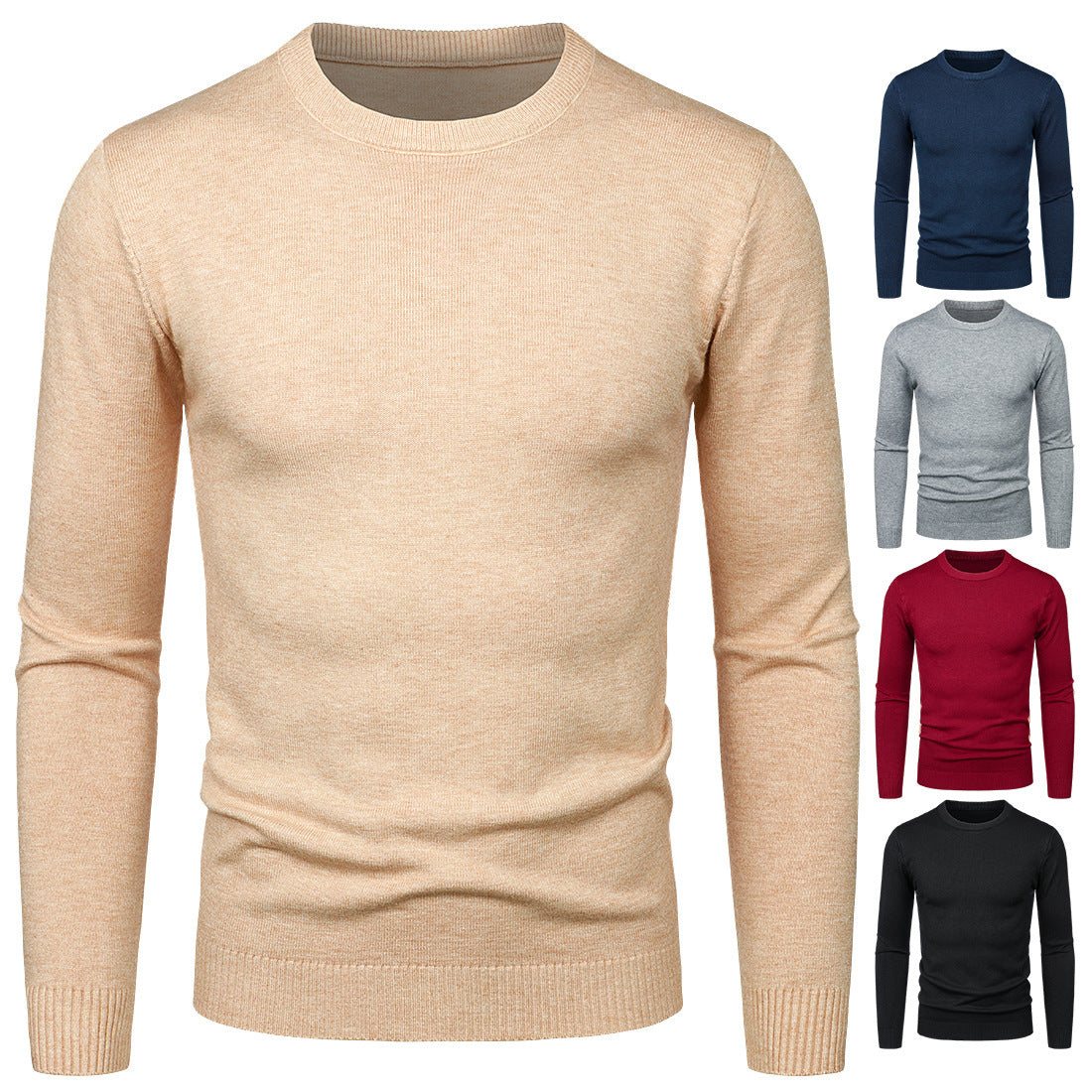 Herren Pullover Weich Rundhals Modern - BerlinGlamour