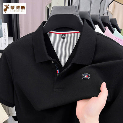 Herren Polohemd Elegantes Piqué Hemd Modern Knopfleiste