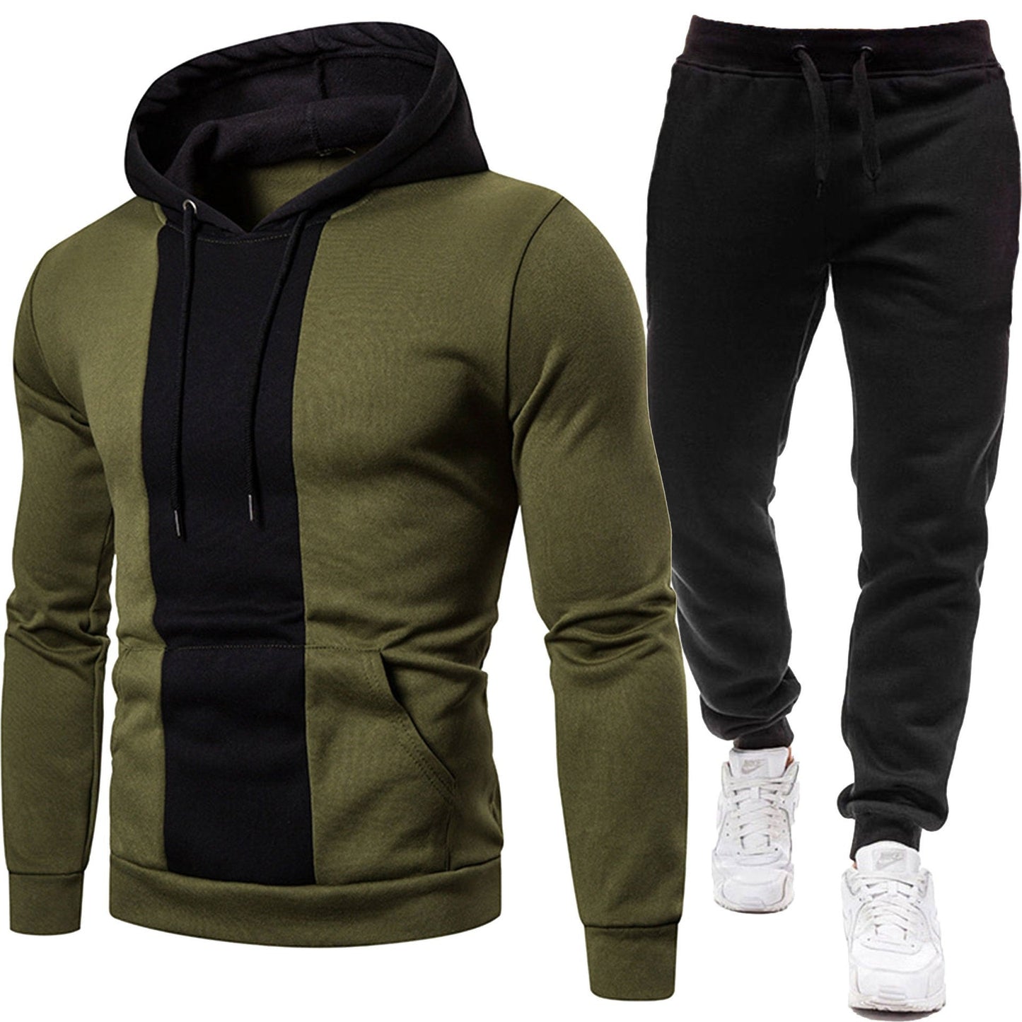 Herren Sportbekleidung Kapuzenjacke Jogginghose Set - BerlinGlamour