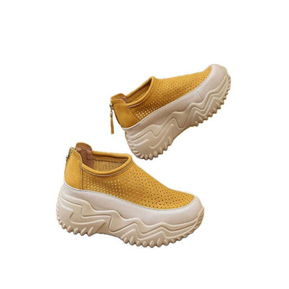 Damen Sneaker Bequem Luftdurchlässig Rutschfest Weiße Schuhe