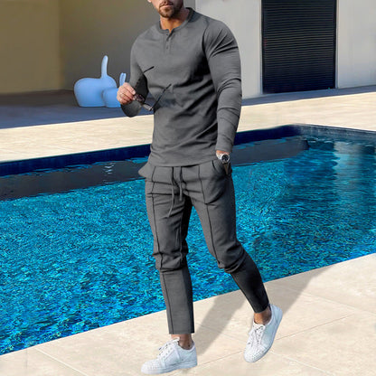 Herren Jogginganzug Baumwolle Atmungsaktiv Modern