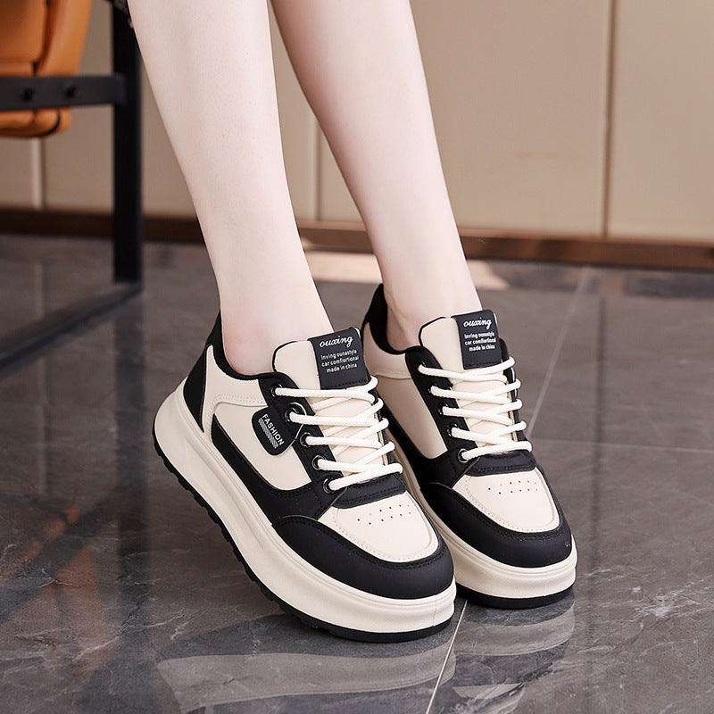 Damen Sneaker Dicke Sohle Ergonomisch Bequem Sportlich