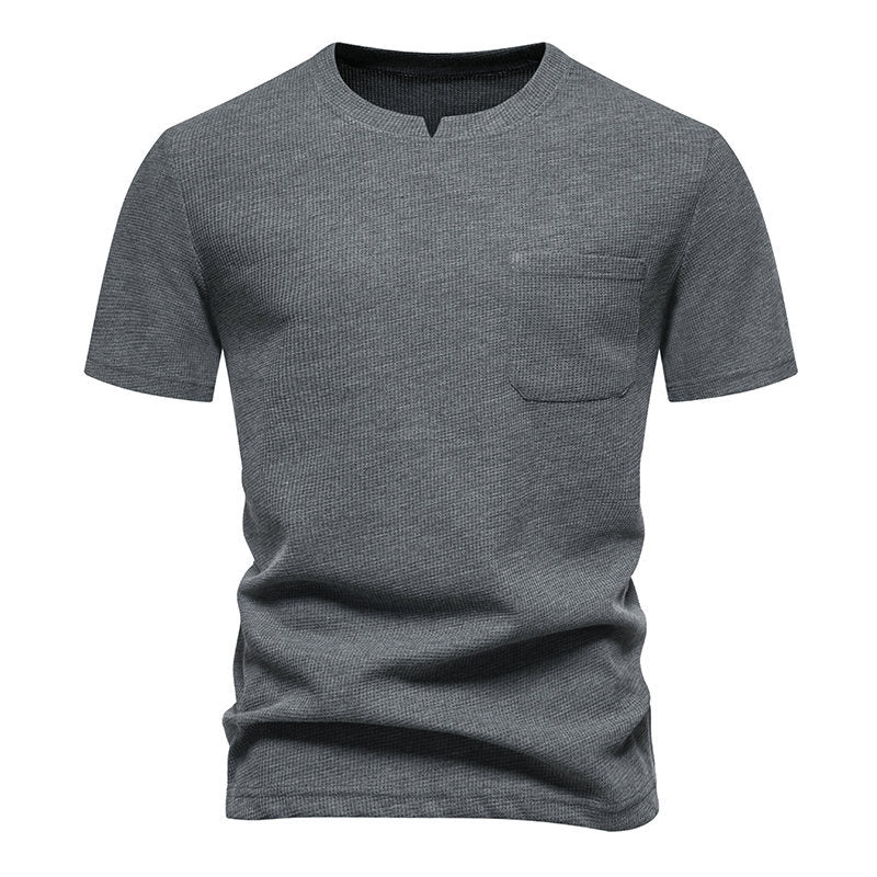 Herren Kurzarmshirt Strukturmuster Modern Trendy