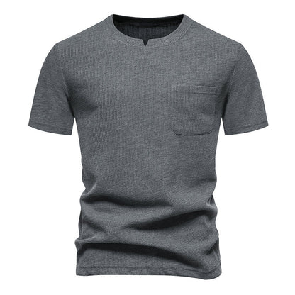 Herren Kurzarmshirt Strukturmuster Modern Trendy
