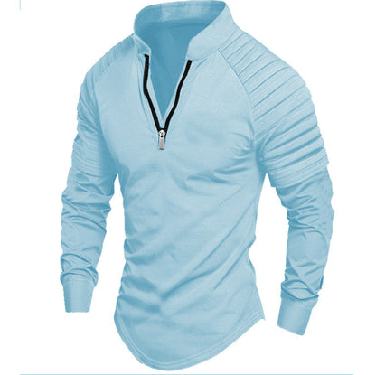 Herren Sportshirt mit Strukturärmeln Modern Style - BerlinGlamour
