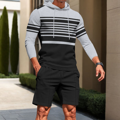Herren Kapuzenshirt Sportlich Modern Mit Struktur