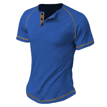 Herren Kurzarm-Shirt Modern mit Struktur und Kontrast