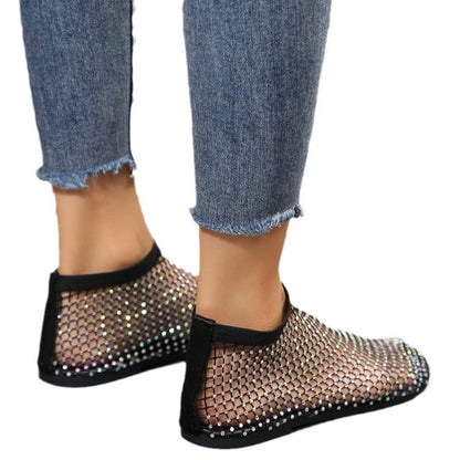 Damen Sandalen Glitzernd mit transparentem Design