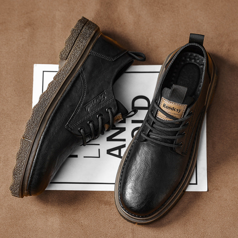 Damen Schnürschuhe Robust Leder Rutschfest