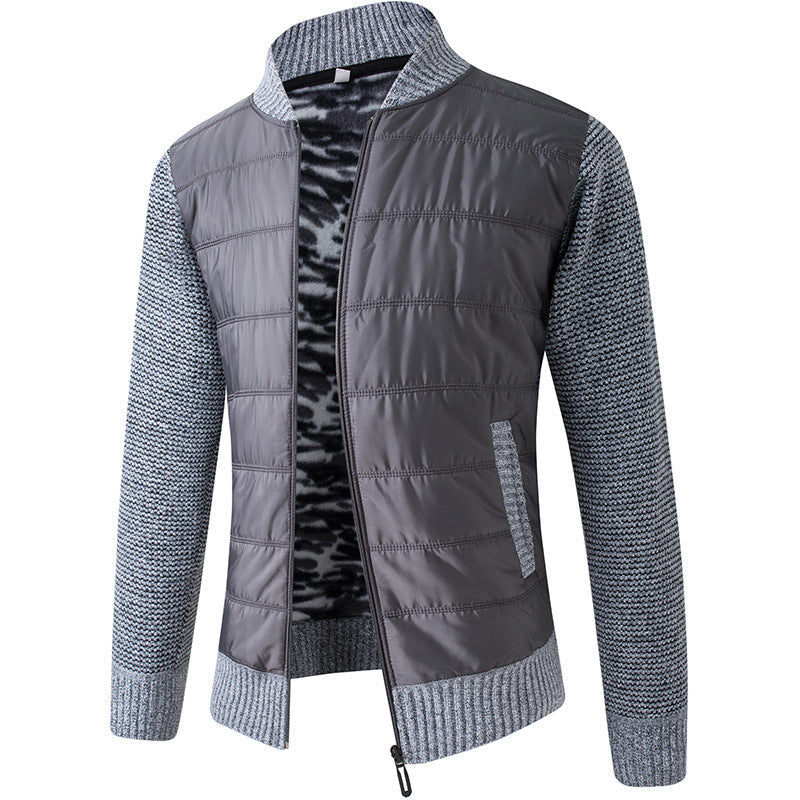 Herren Übergangsjacke Stehkragen Modern Strukturiert
