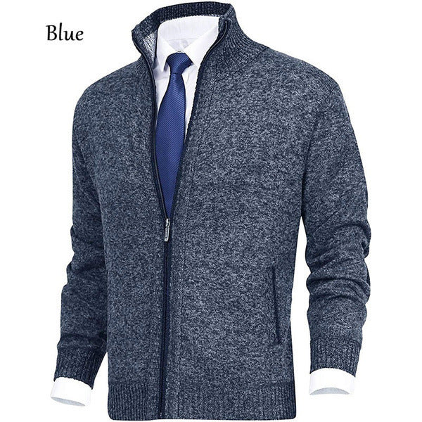 Herren Strickjacke Modern Hochkragen Elegantes Design