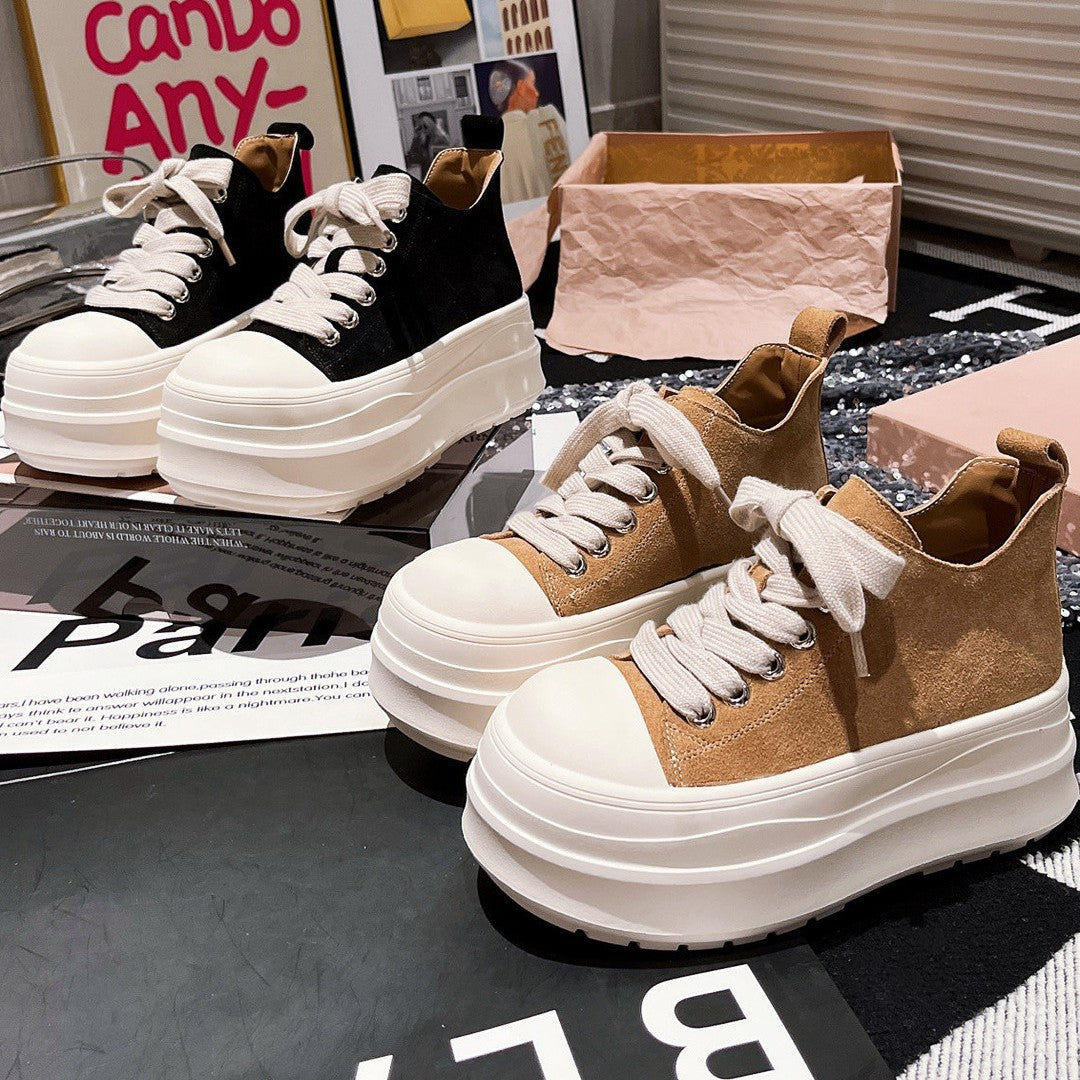 Damen Sneaker Hochplateau Sportlich Atmungsaktiv