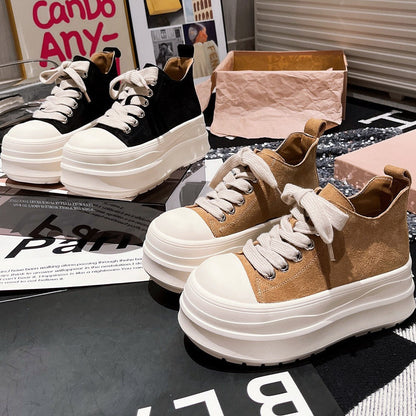 Damen Sneaker Hochplateau Sportlich Atmungsaktiv