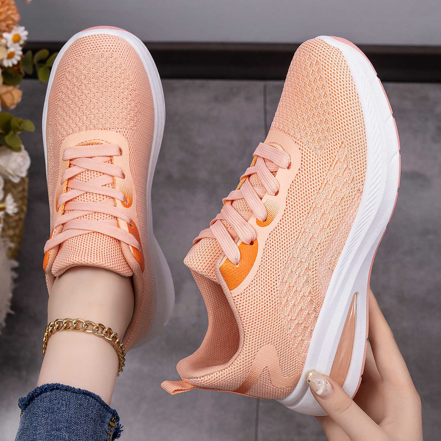 Damen Laufschuhe Leicht und Bequem mit Luftpolster