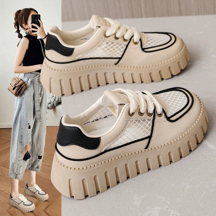 Damen Sneaker Plateau Atmungsaktiv Sportlich Trendy - BerlinGlamour