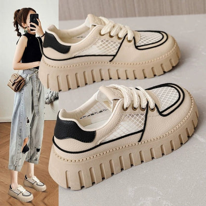Damen Sneaker Plateau Atmungsaktiv Sportlich Trendy - BerlinGlamour