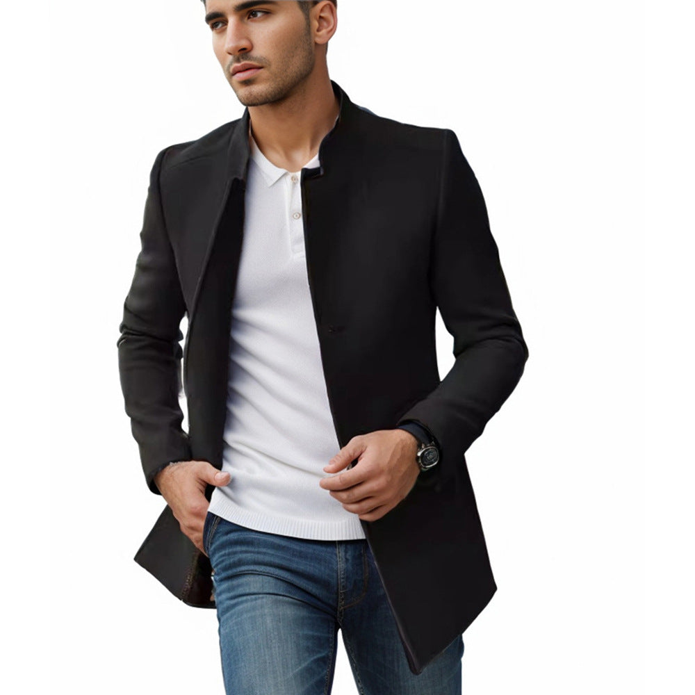 Herren Steppjacke Modern Schnitt Hochgeschlossen Elegant