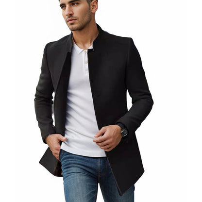 Herren Steppjacke Modern Schnitt Hochgeschlossen Elegant