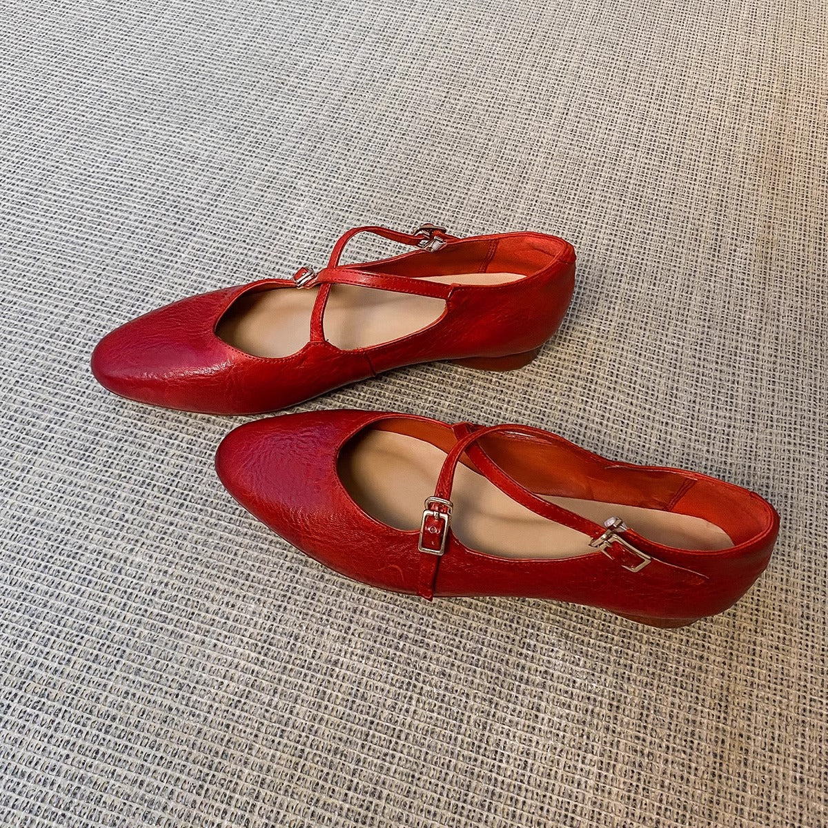 Damen Ballerinas Spitze Elegant Kreuzriemen