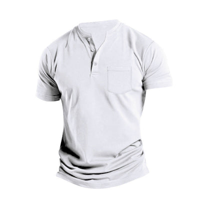 Herren T-Shirt Kurzarm mit Brusttasche Modern Sportlich