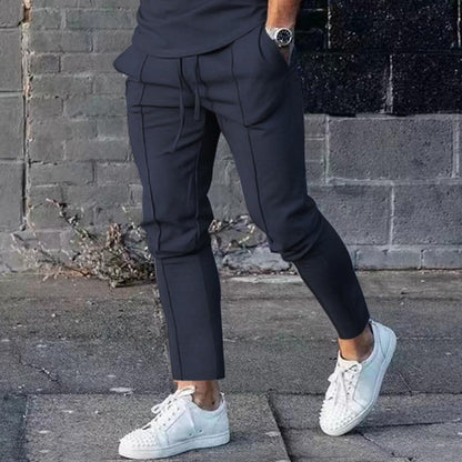 Herren Jogginghose Elegant Sportlich Schwarz