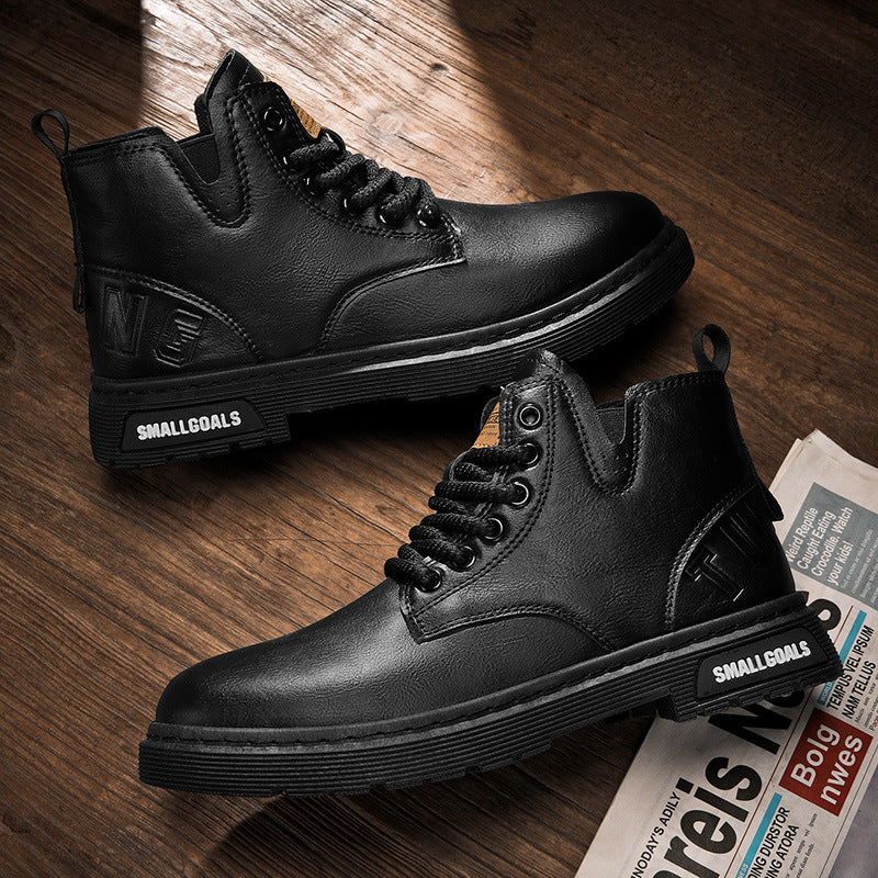 Damen Lederstiefeletten Lässig Chic Heidi Stil
